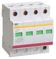 Огр-ль имп. перенапр. ОПС1-C 4P In=20kA Un=400B Im=40kA ИЭК в Москве Огр-ль имп. перенапр. ОПС1-C 4P In=20kA Un=400B Im=40kA ИЭК - foto